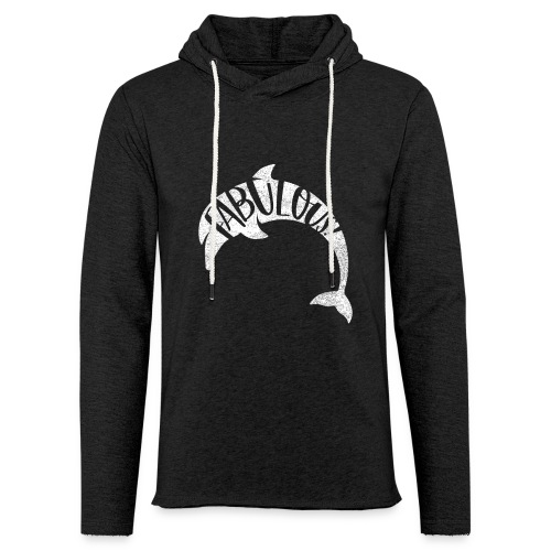 Fabulous Dolphin, White - Unisex Lightweight Terry Hoodie