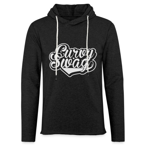 Curvy Swag Reversed Out Design - Unisex Lightweight Terry Hoodie