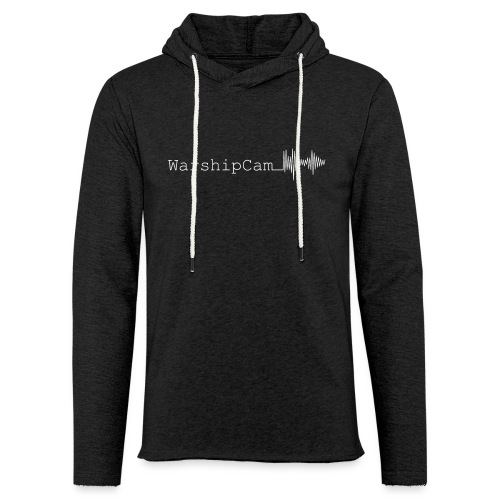 Single-sided with White WarshipCam Logo - Unisex Lightweight Terry Hoodie