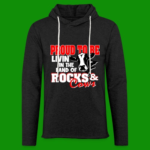 Livin' in the Land of Rocks & Cows - Unisex Lightweight Terry Hoodie
