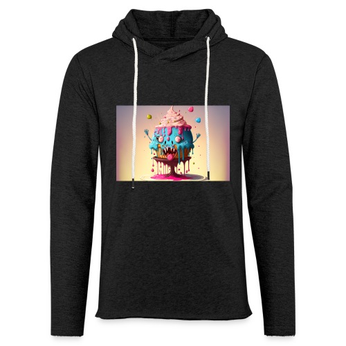 Cake Caricature - January 1st Dessert Psychedelia - Unisex Lightweight Terry Hoodie