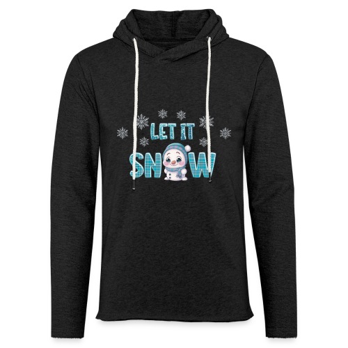 Let it snow cute snowman - Unisex Lightweight Terry Hoodie