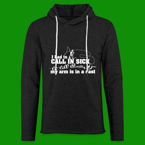 Call In Sick - Arm In Cast - Unisex Lightweight Terry Hoodie