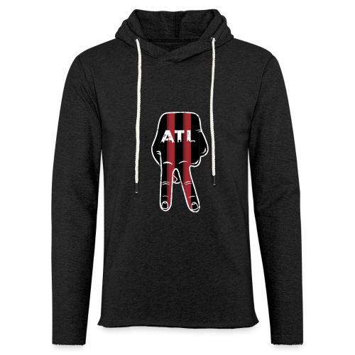 Peace Up, A-Town Down, Five Stripes! - Unisex Lightweight Terry Hoodie