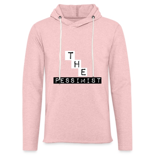 The Pessimist Abstract Design - Unisex Lightweight Terry Hoodie