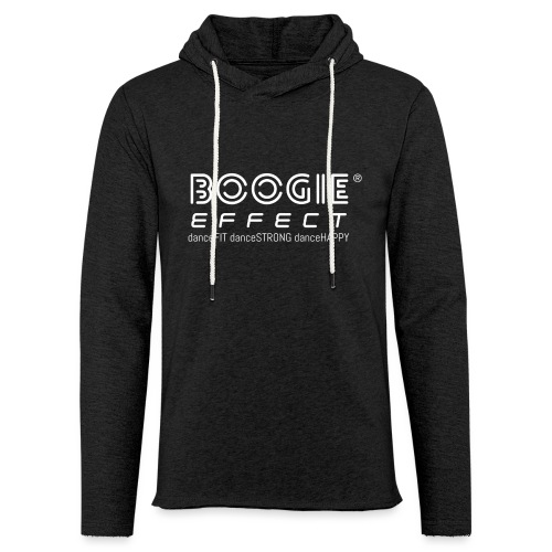 boogie effect fit strong happy logo white - Unisex Lightweight Terry Hoodie