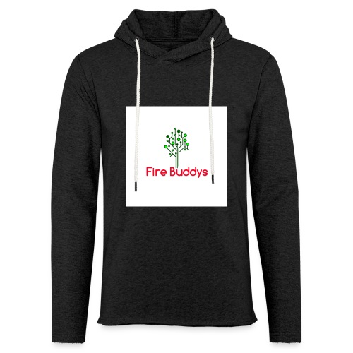 Fire Buddys Website Logo White Tee-shirt eco - Unisex Lightweight Terry Hoodie