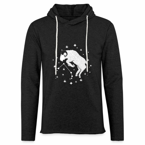 Ambitious Aries Constellation Birthday March April - Unisex Lightweight Terry Hoodie