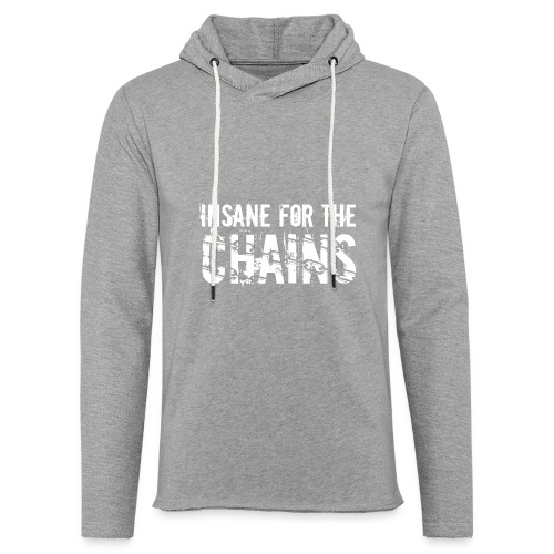 Insane for the Chains White Print - Unisex Lightweight Terry Hoodie