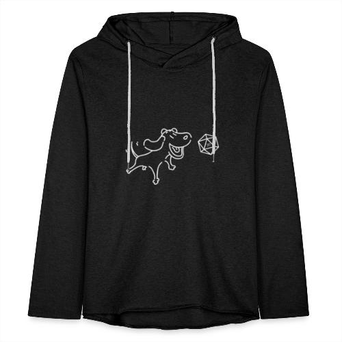 Cute Dog with D20 Dice - Unisex Lightweight Terry Hoodie