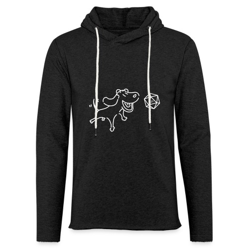 Cute Dog with D20 Dice - Unisex Lightweight Terry Hoodie