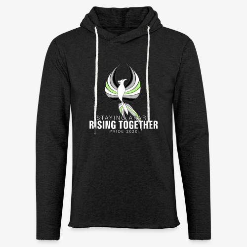 Agender Staying Apart Rising Together Pride 2020 - Unisex Lightweight Terry Hoodie