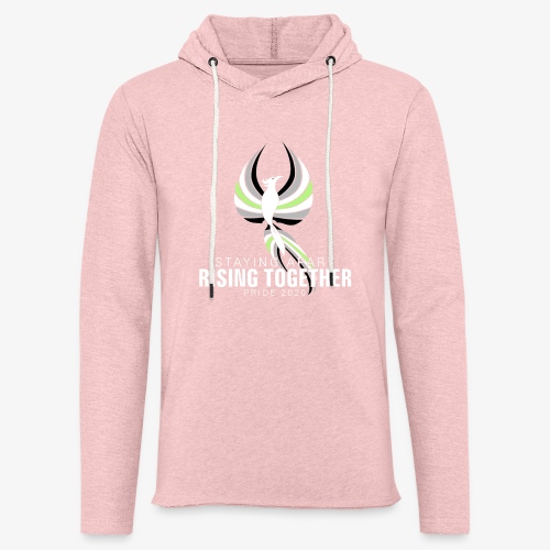 Agender Staying Apart Rising Together Pride 2020 - Unisex Lightweight Terry Hoodie