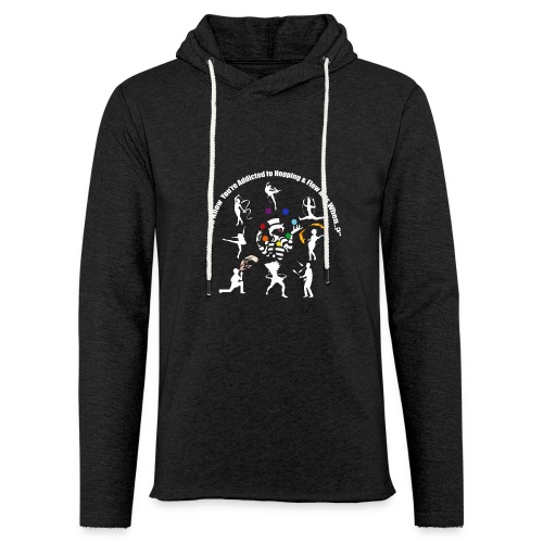 You Know You're Addicted to Hooping - White - Unisex Lightweight Terry Hoodie