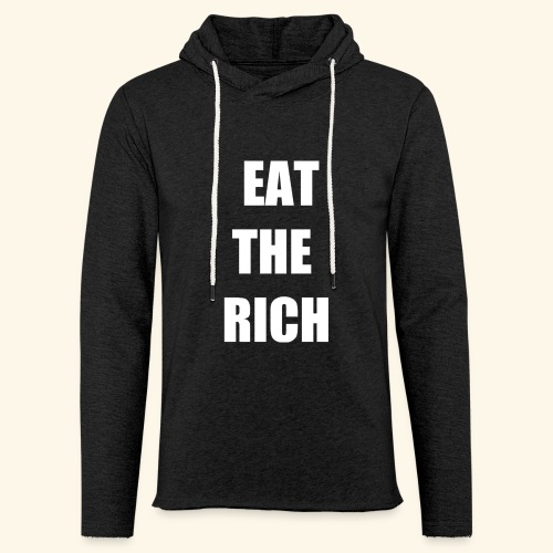 eat the rich wht - Unisex Lightweight Terry Hoodie