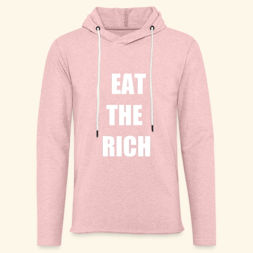 eat the rich wht - Unisex Lightweight Terry Hoodie