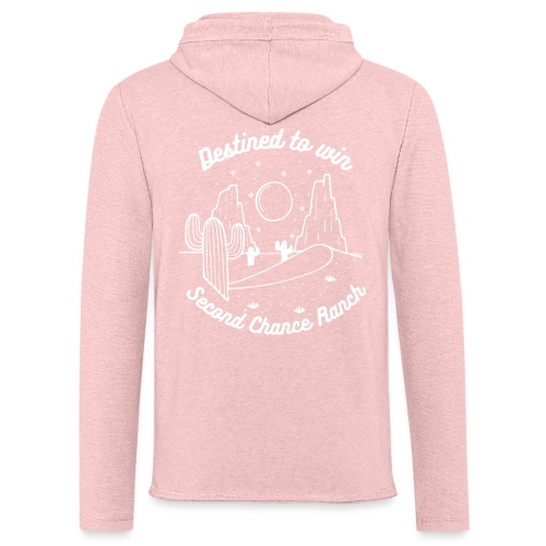 Destined to Win | Line Drawing | White - Unisex Lightweight Terry Hoodie