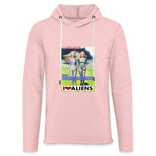 TshirtHotAliens with Back Crew Logo of PINKY - Unisex Lightweight Terry Hoodie