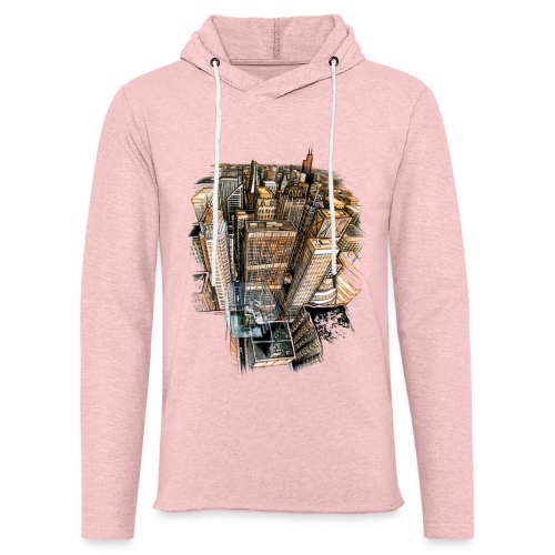 The Cube with a View - Unisex Lightweight Terry Hoodie