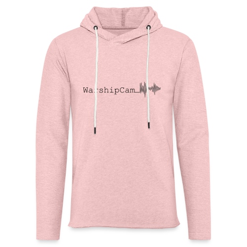 Single-sided with Black WarshipCam Logo - Unisex Lightweight Terry Hoodie