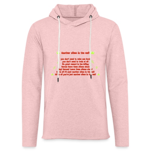 Another Slime in the wall - Back - Red - Unisex Lightweight Terry Hoodie