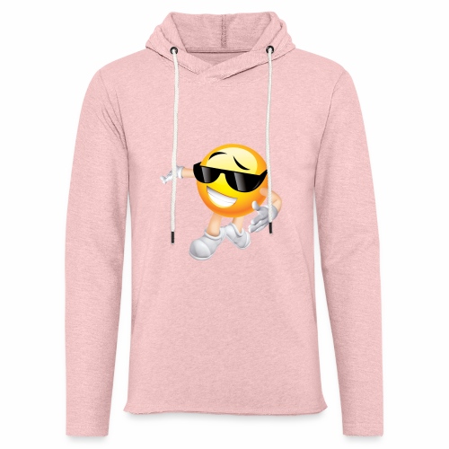 Cool Smiling Face with Sunglasses - Unisex Lightweight Terry Hoodie