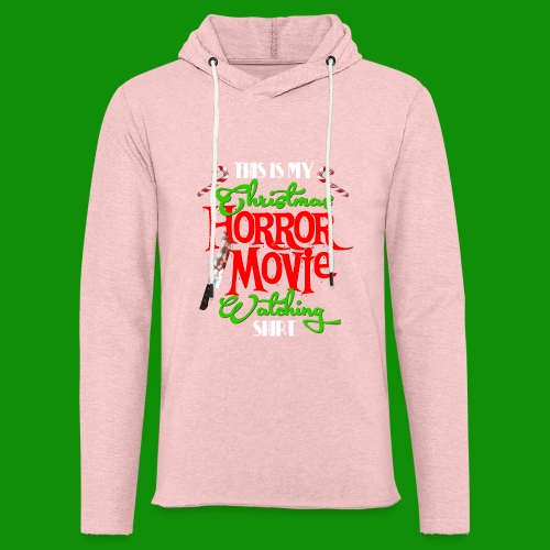 Christmas Horrow Movie Watching Shirt - Unisex Lightweight Terry Hoodie
