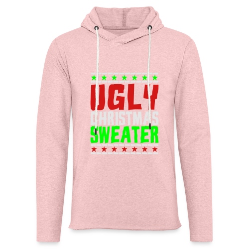 Ugly Christmas Sweater - Unisex Lightweight Terry Hoodie