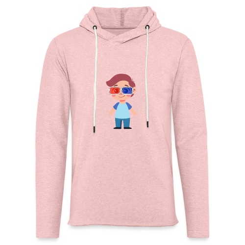 Boy with eye 3D glasses - Unisex Lightweight Terry Hoodie