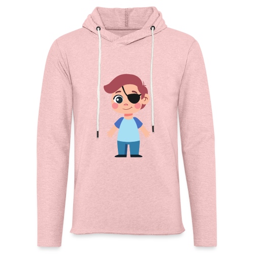 Boy with eye patch - Unisex Lightweight Terry Hoodie