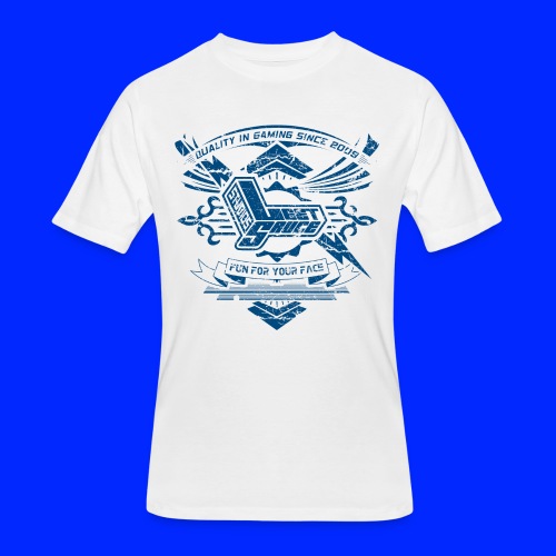 Vintage Leet Sauce Studios Crest Blue - Men's 50/50 T-Shirt