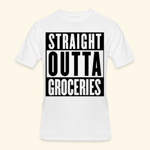 STRAIGHT OUTTA GROCERIES - Men's 50/50 T-Shirt