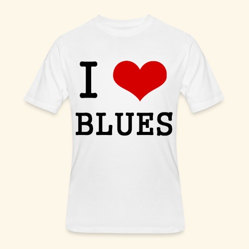 I Heart Blues - Men's 50/50 T-Shirt