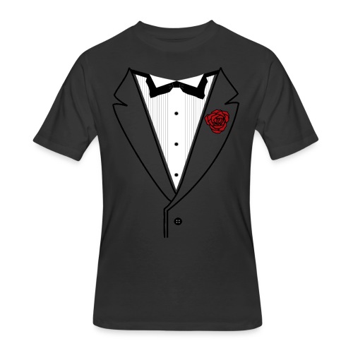 Tuxedo w/Black Lined Lapel - Men's 50/50 T-Shirt