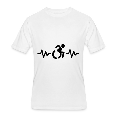 Wheelchair heartbeat, for wheelchair users # - Men's 50/50 T-Shirt