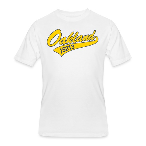 Oakland Gold_blue stroke - Men's 50/50 T-Shirt