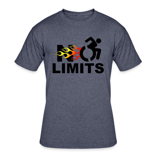 No limits for me with my wheelchair - Men's 50/50 T-Shirt