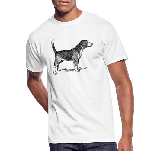 Curious Beagle Dog - Men's 50/50 T-Shirt