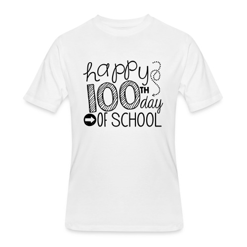 Happy 100th Day of School Arrows Teacher T-shirt - Men's 50/50 T-Shirt
