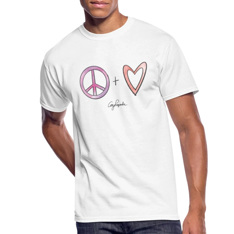 Peace and Love | Signature Collection - Men's 50/50 T-Shirt