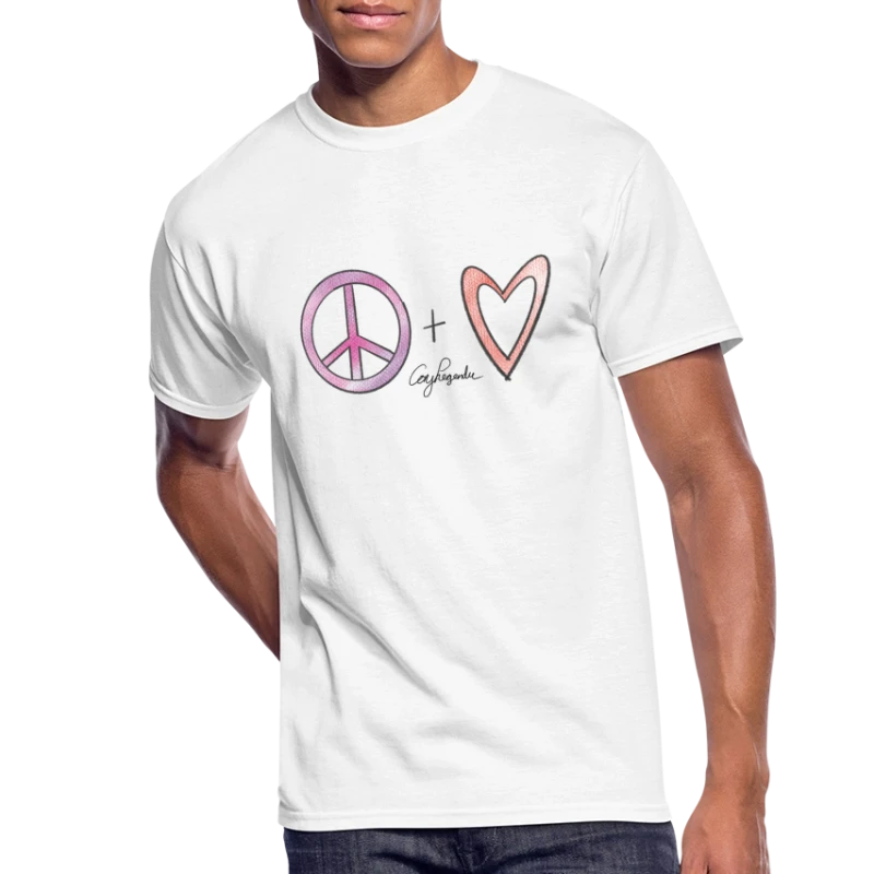 Peace & Love | Cory Signature Collection - Men's 50/50 T-Shirt