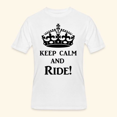 keep calm ride blk - Men's 50/50 T-Shirt