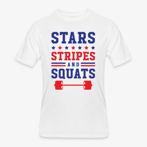 Stars, Stripes And Squats - Men's 50/50 T-Shirt