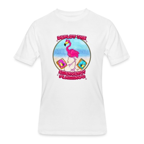 Emergency Flamingo - Men's 50/50 T-Shirt