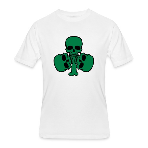 Skull Shamrock w/ Teeth - Men's 50/50 T-Shirt