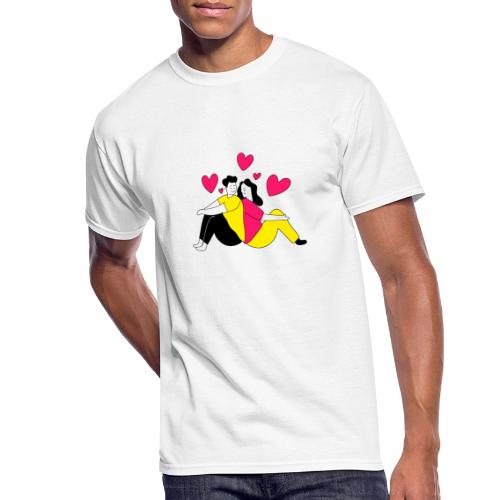 valentine s day line character 5979174 - Men's 50/50 T-Shirt