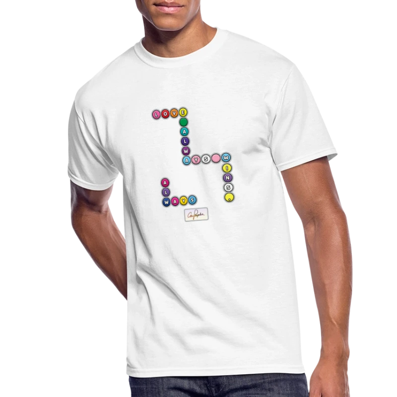 Retro-Meets-Modern "Love Always Wins" - Men's 50/50 T-Shirt