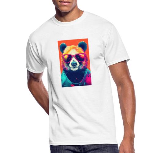 Panda in Pink Sunglasses - Men's 50/50 T-Shirt