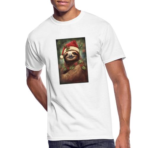 Christmas Sloth - Men's 50/50 T-Shirt