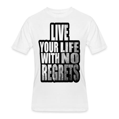 Live Your Life With No Regrets T-shirt (Black) - Men's 50/50 T-Shirt